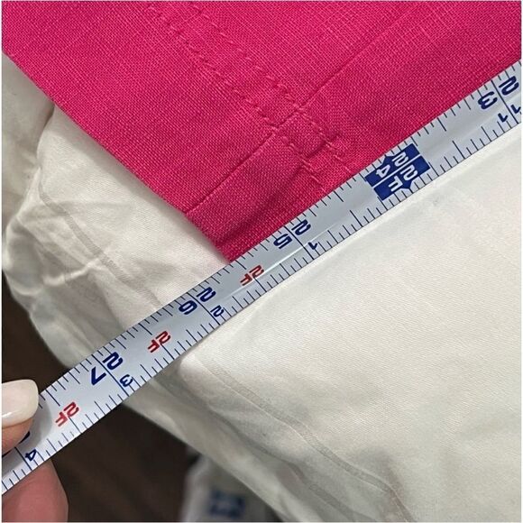 J crew Linen wide leg elastic drawstring ankle pants in fuchsia- EUC XXS - Picture 11 of 11
